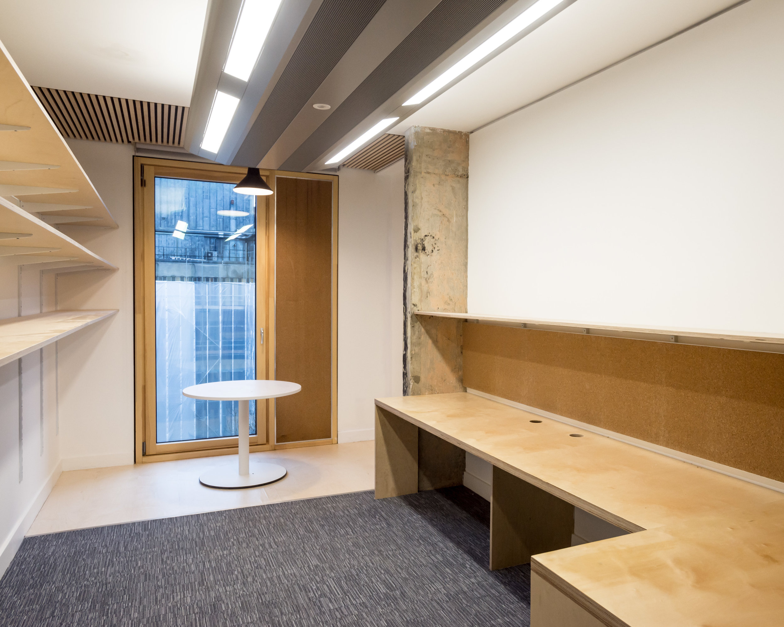 Lecturers office in the refurbished Bartlett School of Architecture, 22 Gordon Street. London by Hawkins/Brown Architects