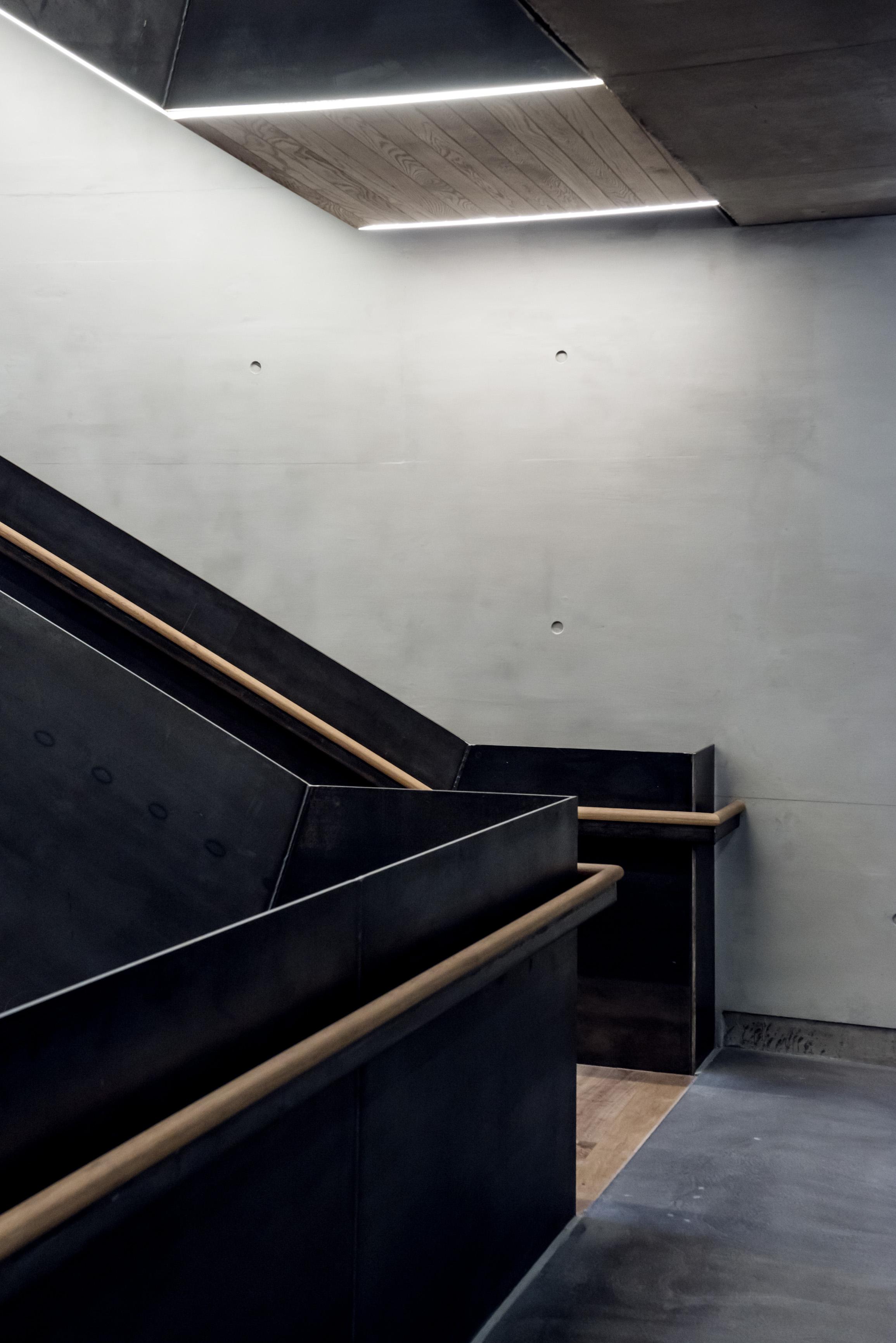 The new staircase in the refurbished Bartlett School of Architecture, 22 Gordon Street. London by Hawkins/Brown Architects
