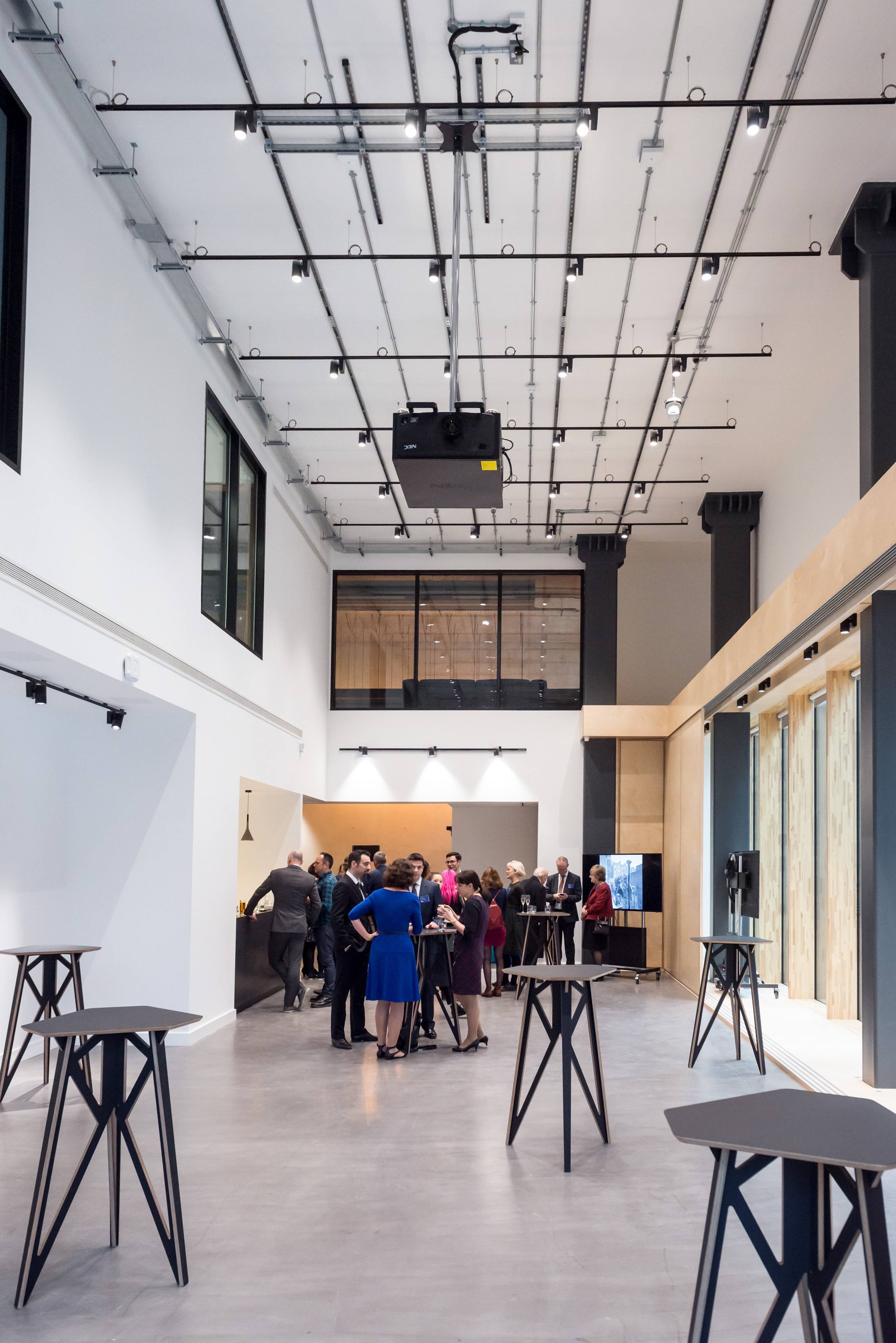 The new ground floor gallery space in the refurbished Bartlett School of Architecture, 22 Gordon Street. London by Hawkins/Brown Architects