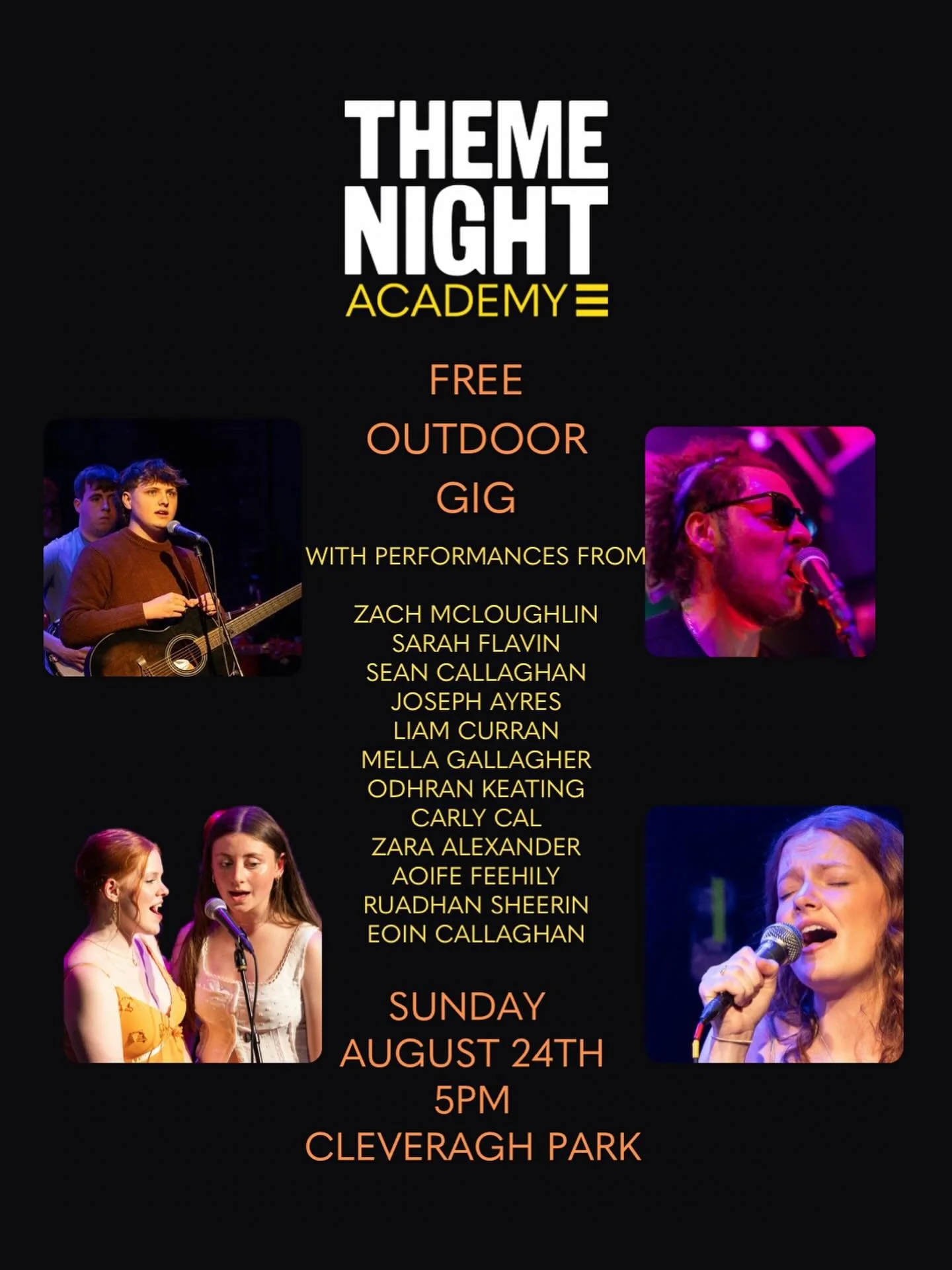 Free Outdoor Gig 🔜

We&rsquo;ve checked the weather forecast and it looks like the sun is coming out for our gig tomorrow in Cleveragh Park ☀️

With past and current academy members involved, it is set to be a wonderful evening of entertainment righ