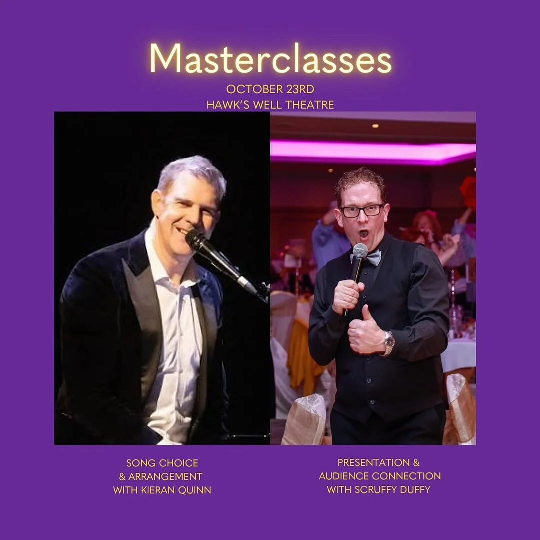 TAKE YOUR PERFORMANCE SKILLS TO THE NEXT LEVEL 🎤
We have 2 exclusive masterclasses taking place on Thursday (23rd October) at the Hawk’s Well Theatre… that’s less than a week away FYI 👀
Learn about arranging a tune and picking
