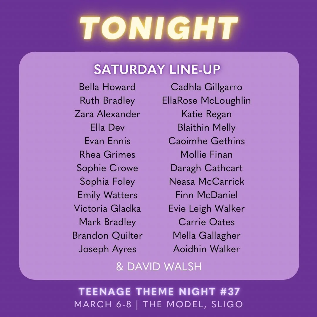 Saturday Night Performers 🔥

We are back for more love songs tonight from 8pm @modelsligo. We can&rsquo;t wait to see what our teens bring to the stage tonight 💪

Tickets are limited - grab yours in our bio or arrive early to pick one up at The Mod