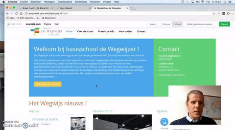 Via een dubbelklik makkelijk je schoolwebsite aanpassen