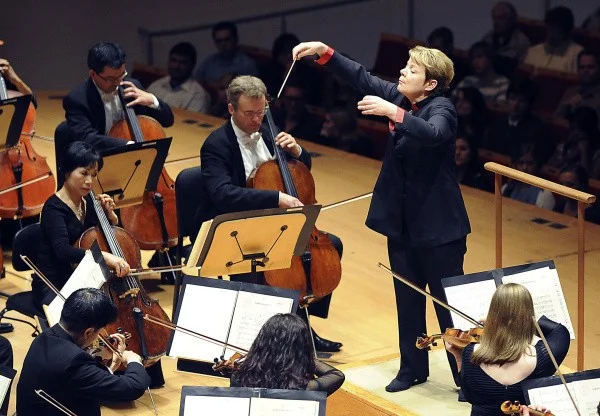 Alsop and the Baltimore Symphony Orchestra. Alsop Reheasrsing Bernstein’s Symphonic Dances from “West Side Story” for #BernsteinAt100