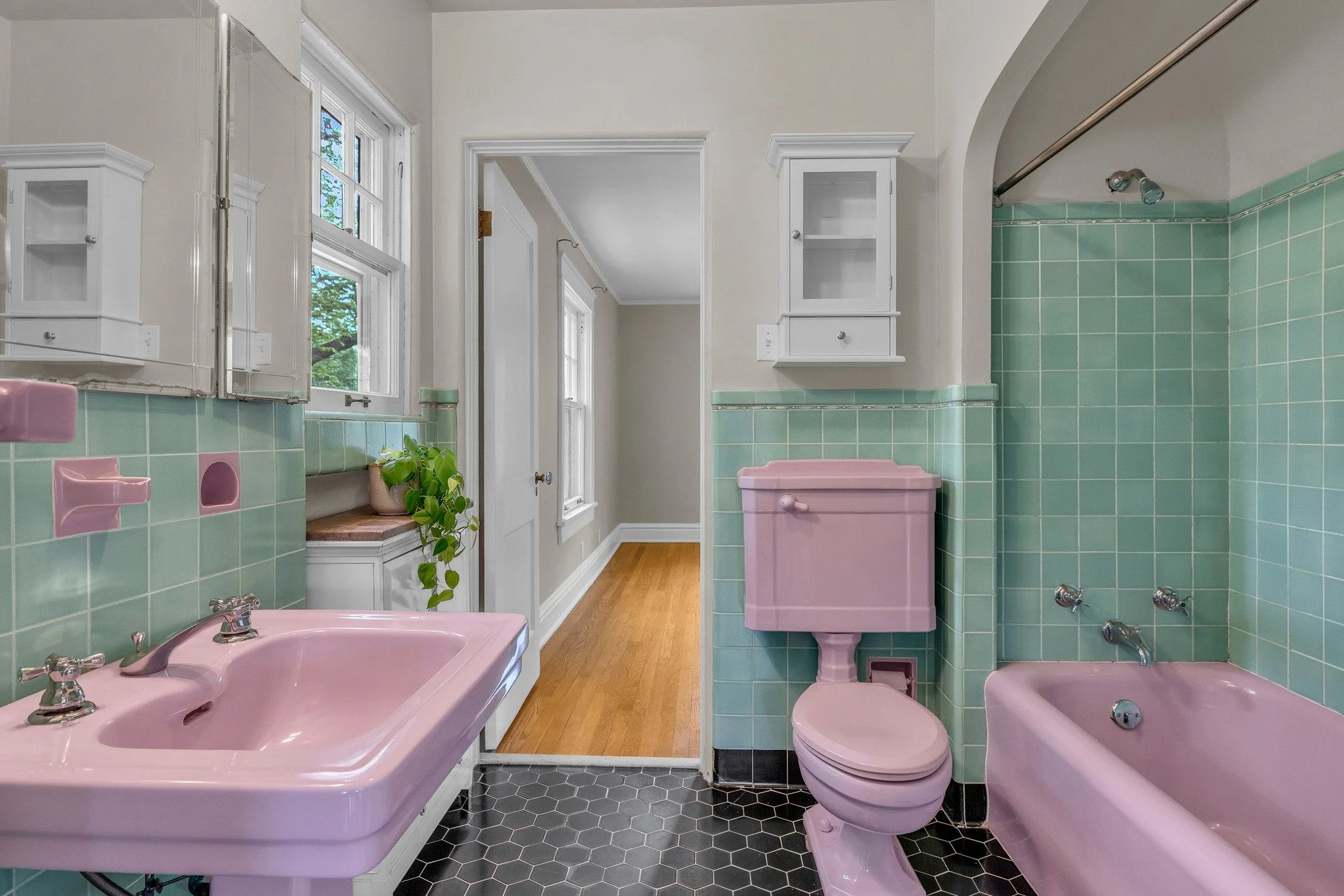 Dated&hellip; or just unapologetically cool?

There&rsquo;s something about these vintage bathrooms that just works.
The color. The tile. The fact that they didn&rsquo;t try to be anything else.

Not everything needs to be gray, white, and flipped.

