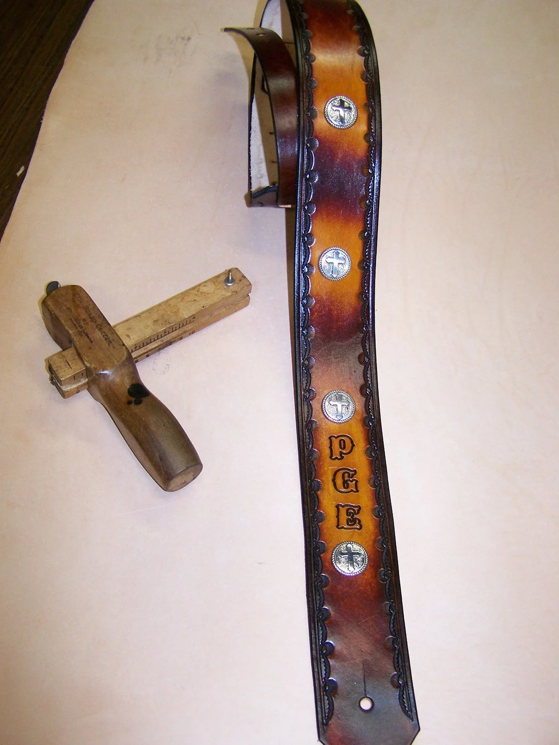 leather concho guitar strap