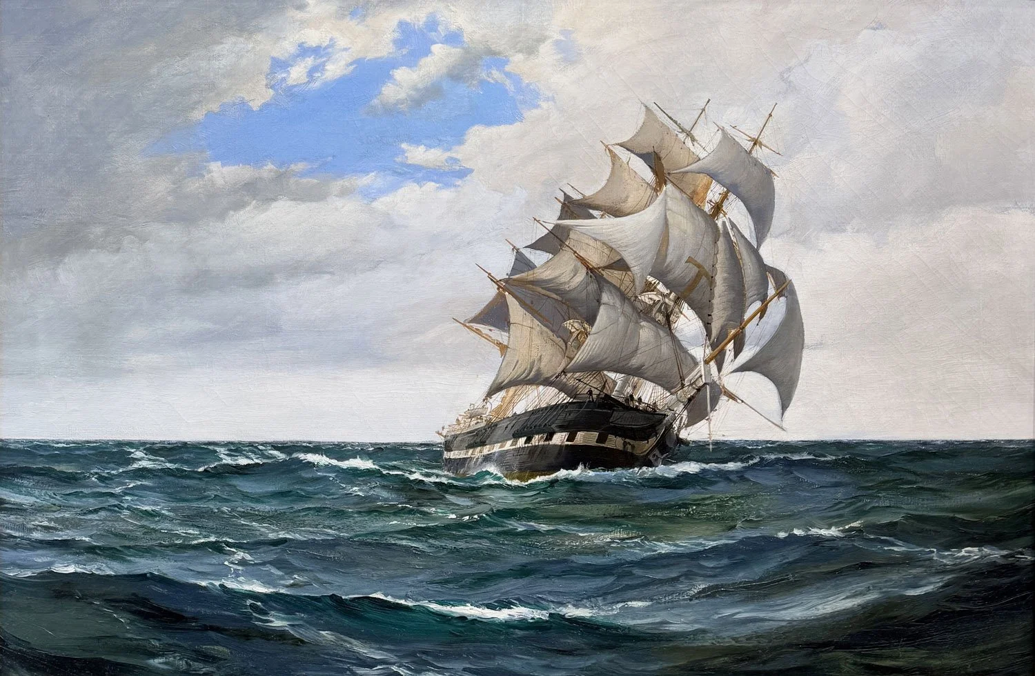 Montague Dawson | Rift in the Clouds