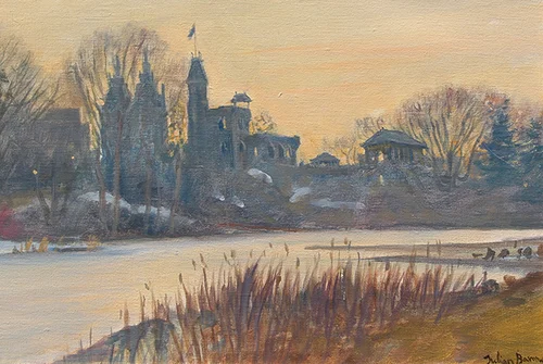 JULIAN BARROW Belvedere Castle, Central Park, New York Oil on canvas 10 x 14¼ inches (25.5 x 36 cm) SOLD