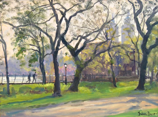 JULIAN BARROW The Reservoir, Central Park, New York Oil on canvas 9 x 12 inches (22.8 x 30.5 cm) SOLD