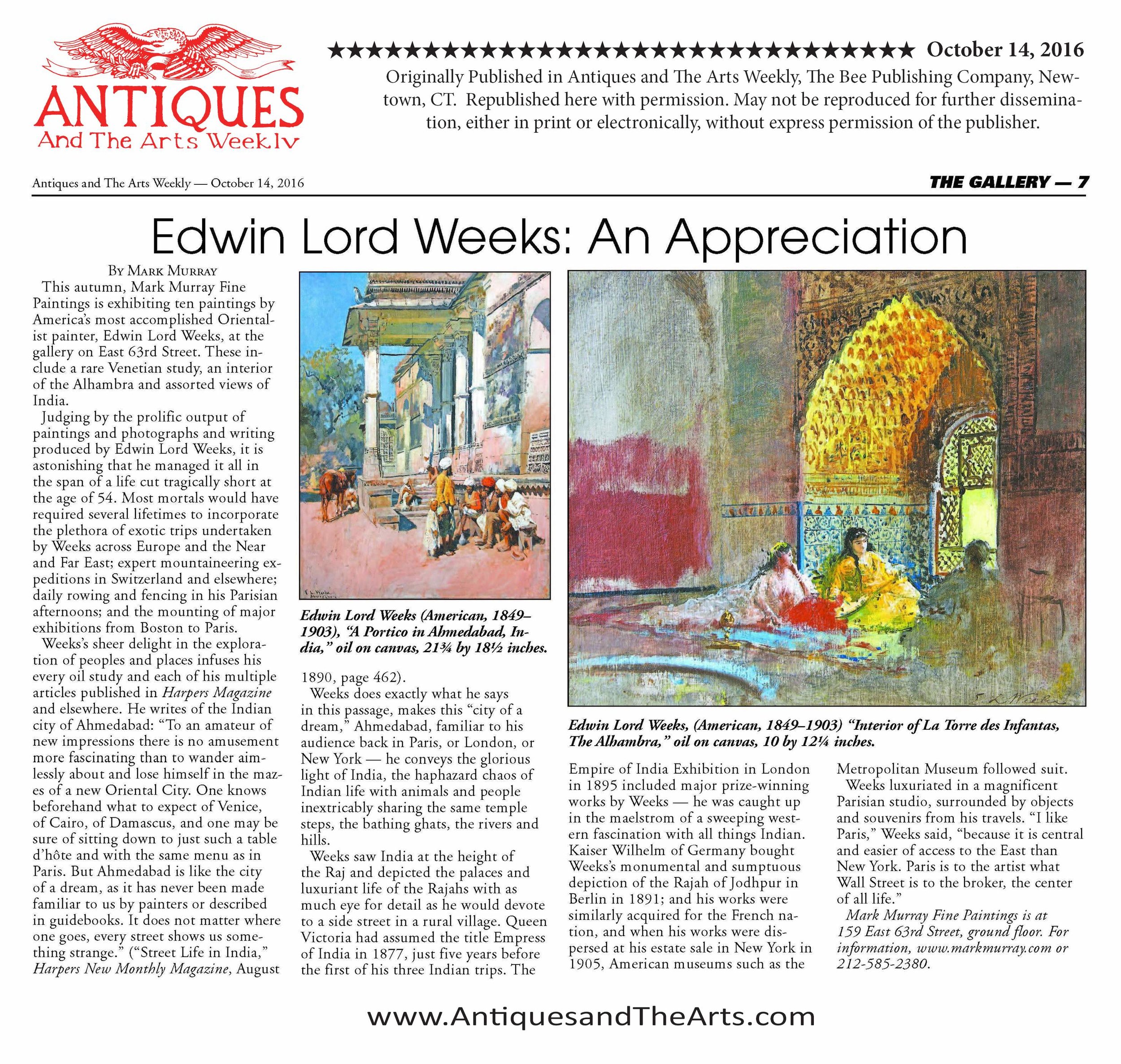 Antiques & the Arts Weekly 14 October 2016