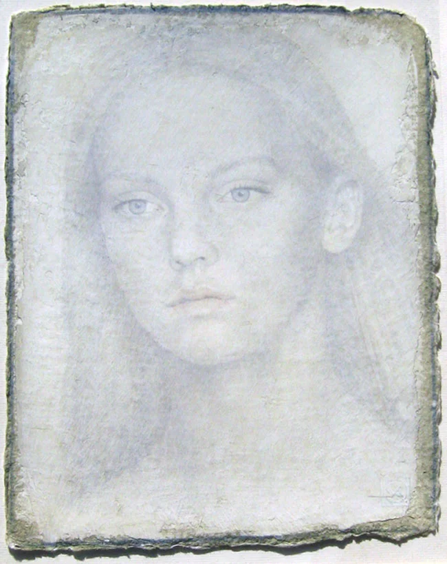 VIKTOR KOULBAK Model, 2005 Silverpoint and watercolor on paper 12½ x 10 inches (31.4 x 25.4 cm.) SOLD