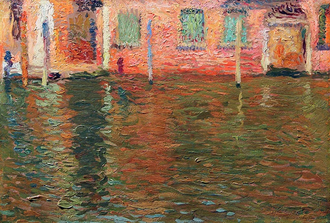 HENRI MARTIN Reflections, Venice Oil on panel 14¾ x 21½ inches (37.5 x 54.6 cm.) SOLD