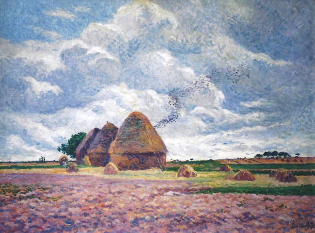 MAXIMILIEN LUCE Eragny, les Meules (1897) Oil on canvas 21¼ x 28½ inches (54 x 72 cm) SOLD