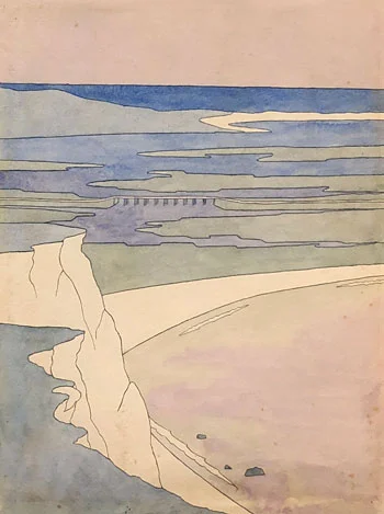 THOMAS BUFORD METEYARD Scituate Bay: The White Cliff (c. 1894-1900) Watercolor on paper 12 x 9 inches (30.5 x 22.8 cm) SOLD
