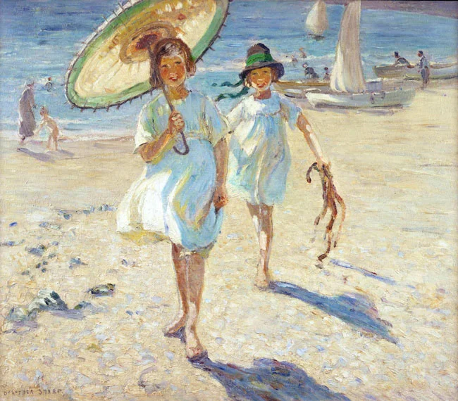 DOROTHEA SHARP On the Beach Oil on canvas 36 x 42 inches (91.2 x 106.5 cm) SOLD