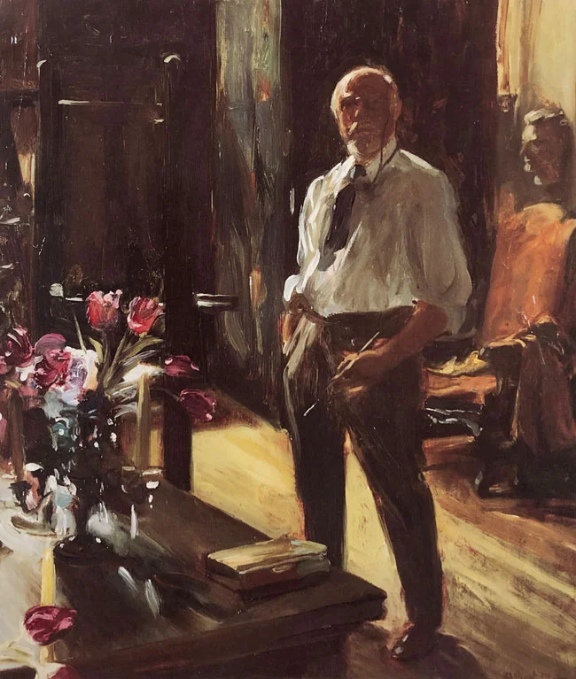 ALBERT STERNER Self-Portrait (1929) Oil on panel 21 x 18 inches (53.2 x 45.7 cm.) SOLD
