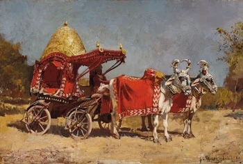 EDWIN LORD WEEKS Native Gharry, Ahmedabad (1882) Oil on canvas 20½ x 30½ inches (52 x 77.4 cm) SOLD