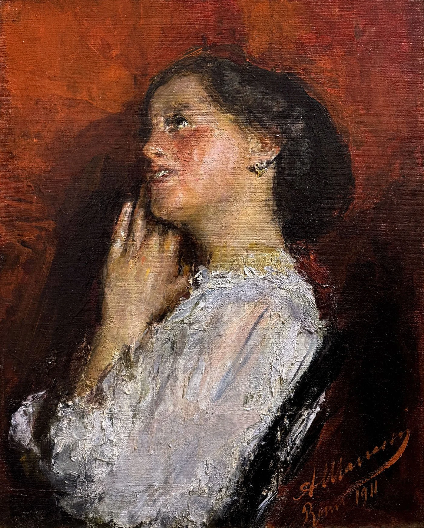 Antonio Mancini | Donna che prega