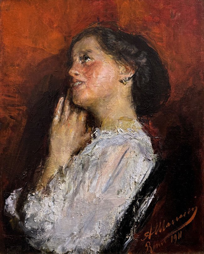 Antonio Mancini | Donna che prega