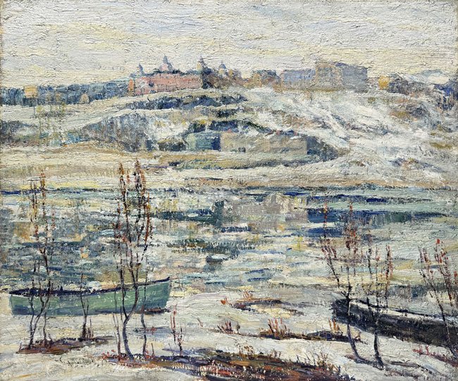 Ernest Lawson | Winter Scene Harlem River