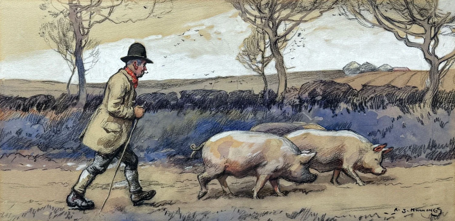 Sir Alfred Munnings | The Pig Drover
