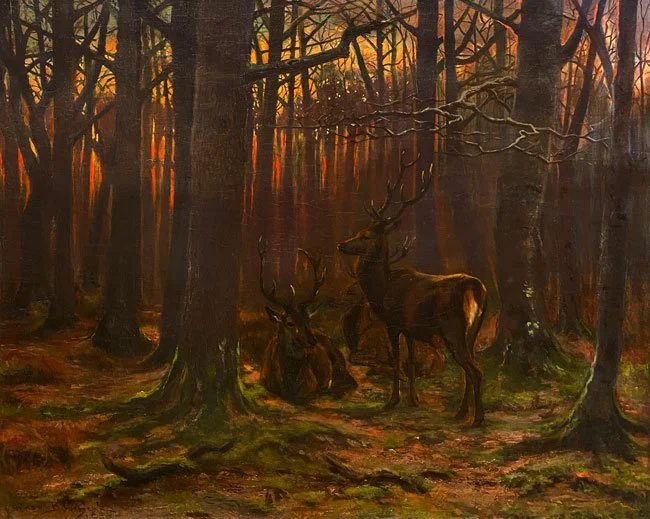 Rosa Bonheur | Stags in Forest