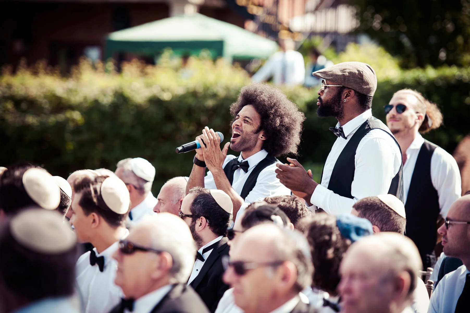 Male singer with an Afro