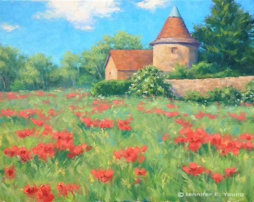 "Poppies in a Fallow Field", Oil on inen, 16x20"