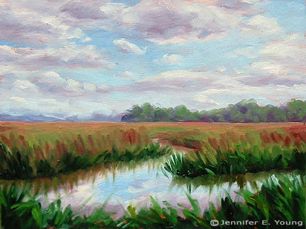 "Marsh, Early Spring", Oil on Canvas, 9x12"