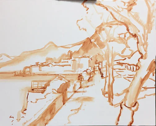 Lake Como painting demo by Jennifer Young