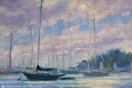 "Changing Sky" Oil on Multimedia Artboard, 8x12"