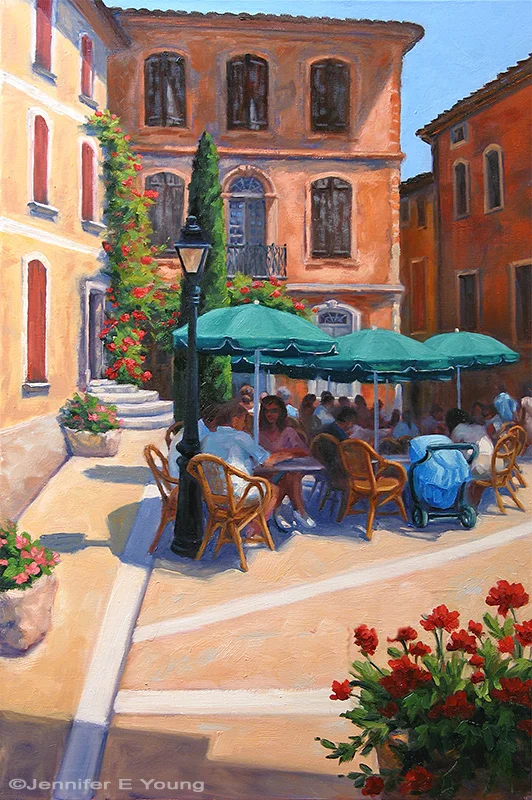 "Dejeuner a Roussillon", Oil on linen, 36x24"