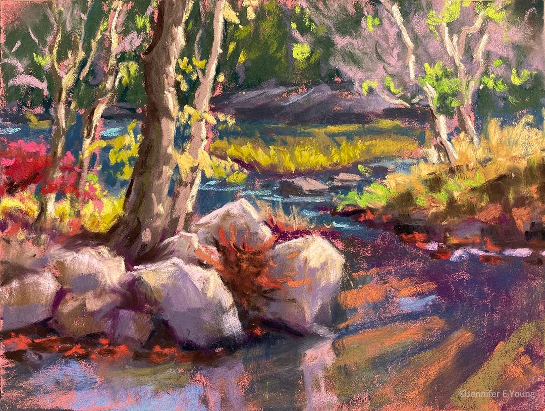 Blue Ridge Rise, Soft Pastel on Prepared Surface, 6x9 — Jennifer Young  Fine Art