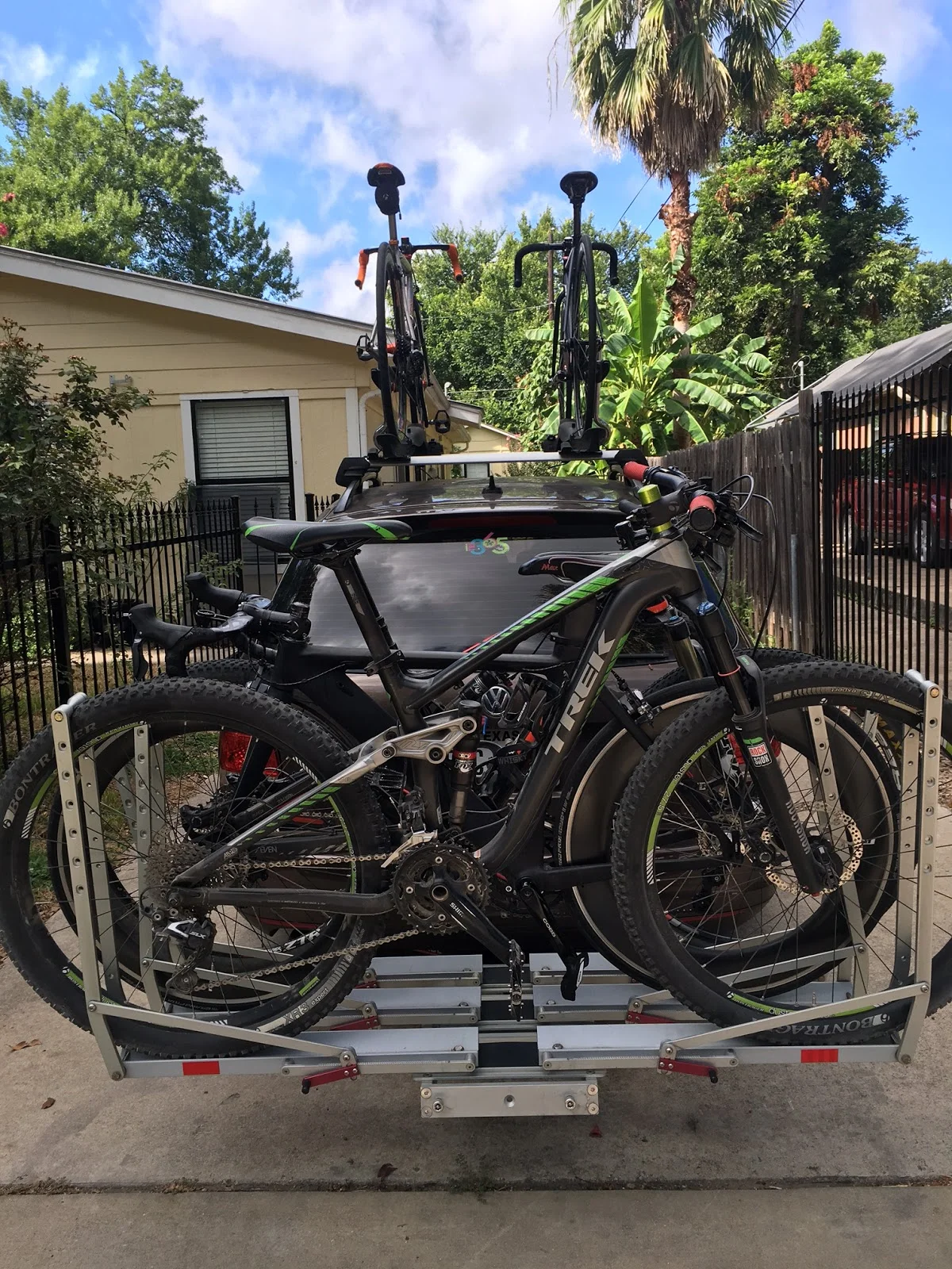 The iTri365 team car: the Batwagon