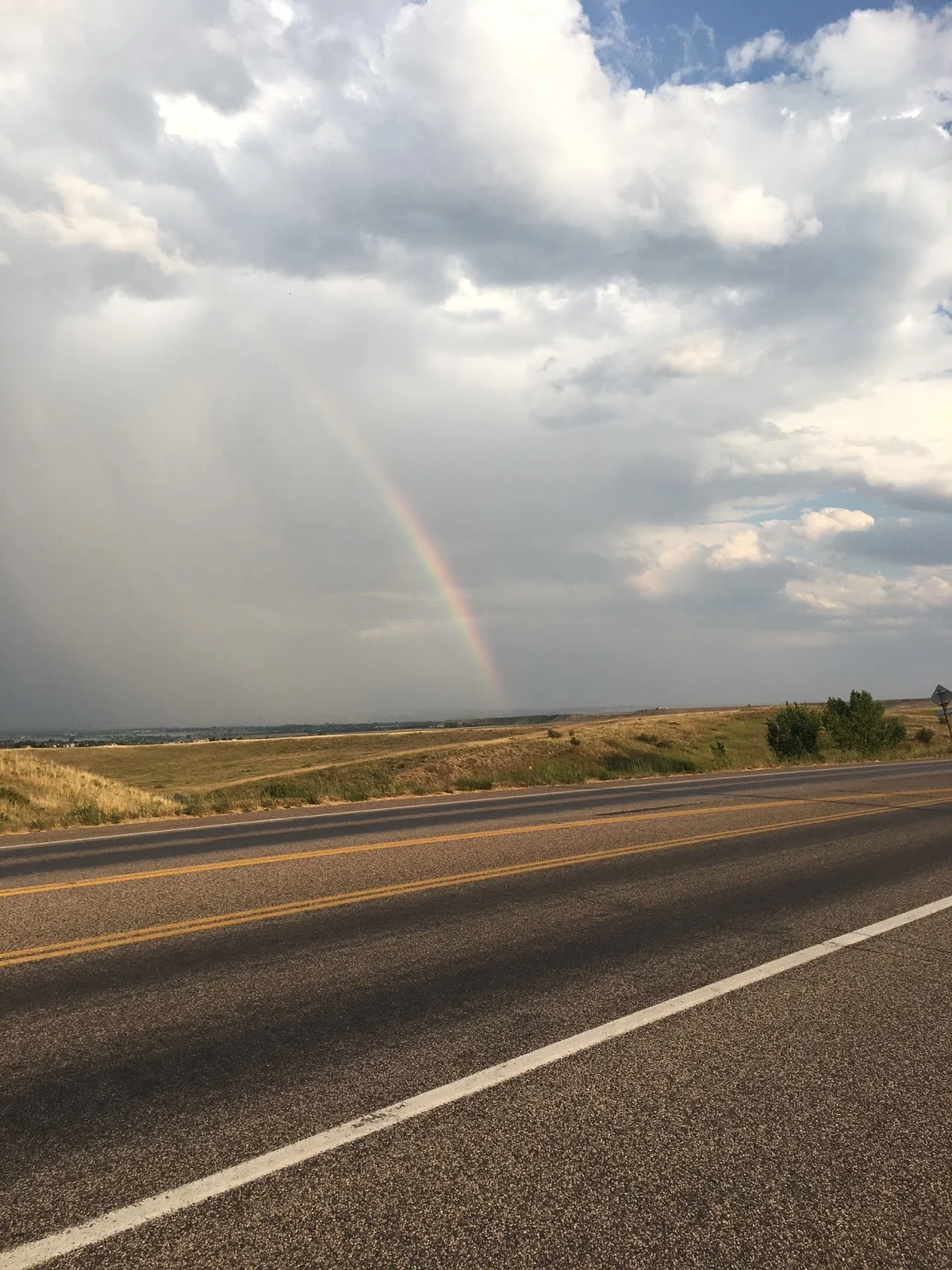 Rainbow over the Boulder bike course: GOOD OMEN!