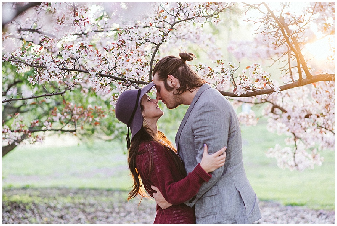 Cherry Blossom Engagement Session | Indigo Lace Collective | Joy Wed blog | http://www.joy-wed.com
