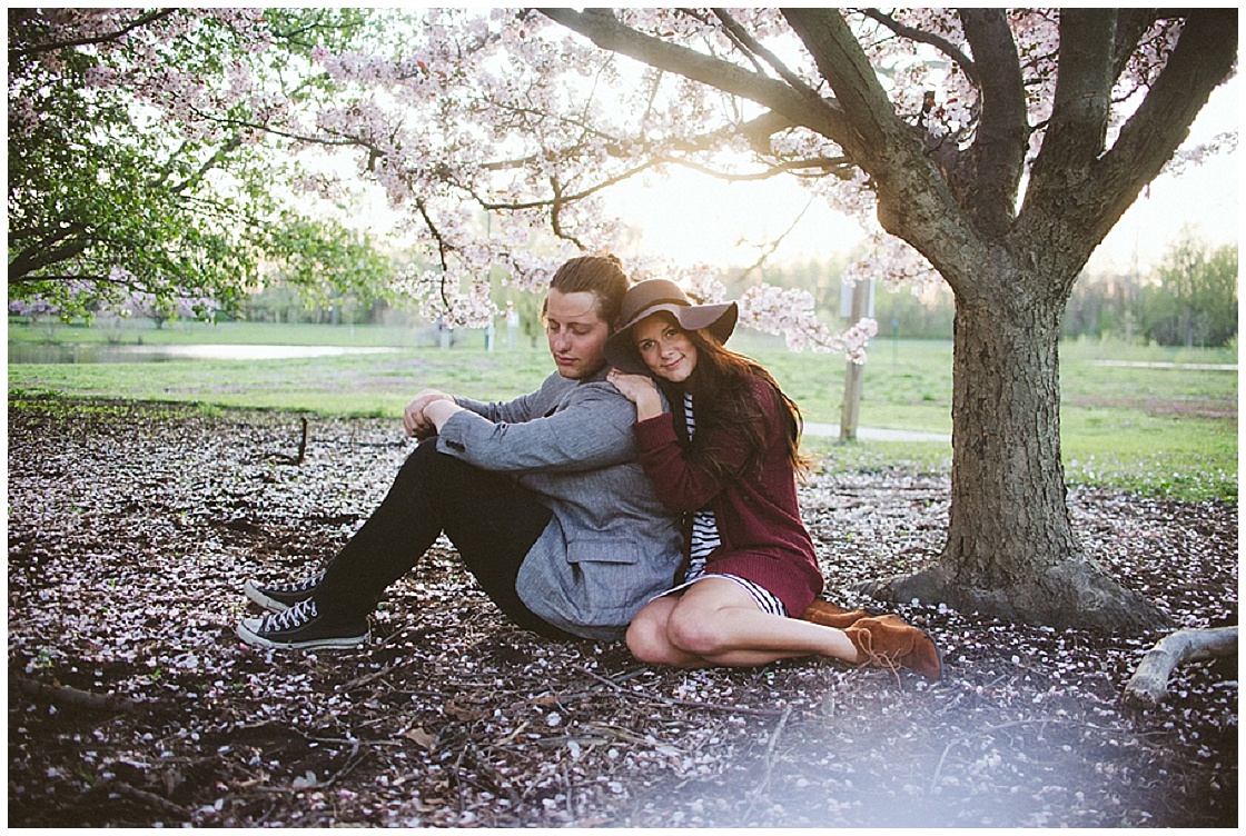 Cherry Blossom Engagement Session | Indigo Lace Collective | Joy Wed blog | http://www.joy-wed.com