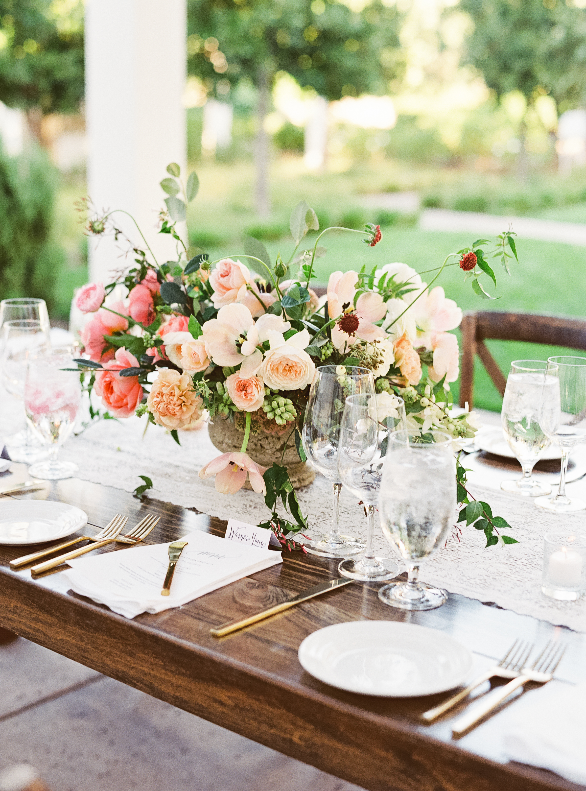 Napa Valley Wedding | Michele Beckwith | Chinese Wedding | Vineyard Wedding | Fine Art Wedding Blog | Joy Wed | Peach Wedding | Blush Wedding | Organic Wedding Centerpiece | Organic Wedding