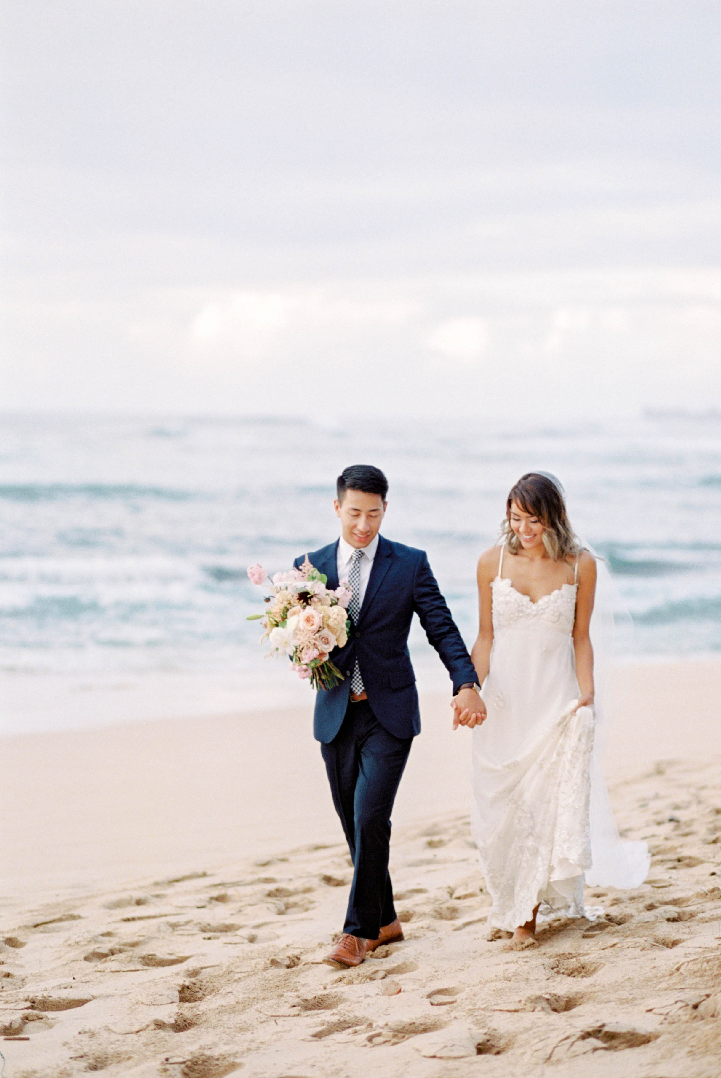 Sunset Hawaiian Elopement | Hawaiian Elopement | O'ahu Elopement | Beach Elopement | Kerry Jeanne Photography | Joy Wed | Fine Art Photography | Fine Art Blog | Canadian Wedding Blog