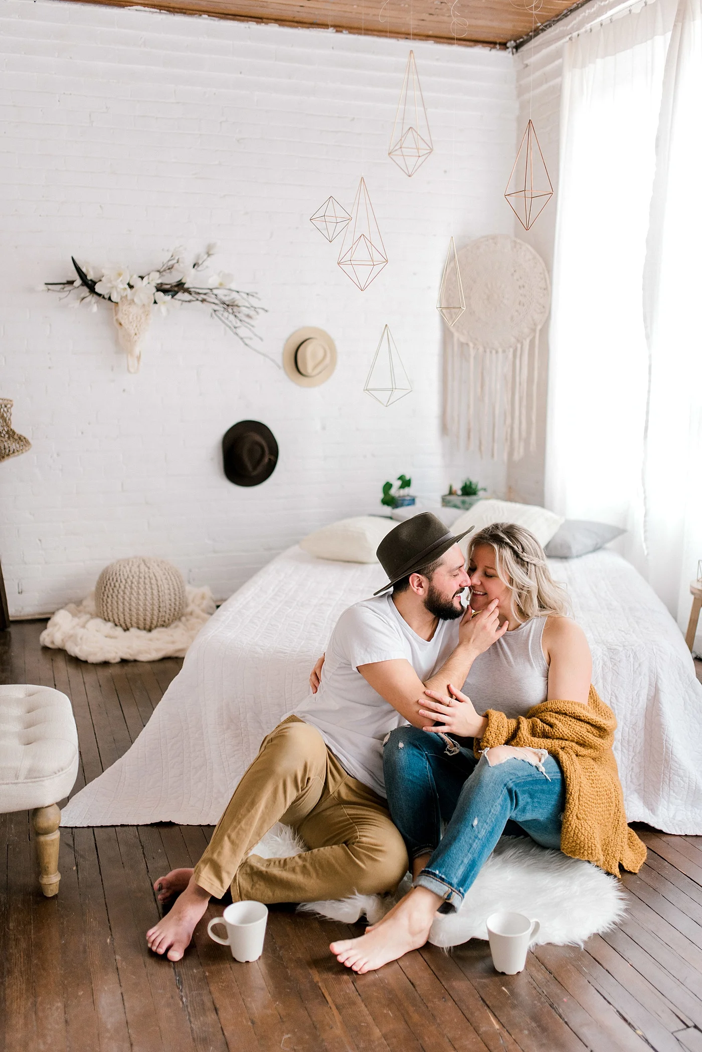 Bohemian In-Home Engagement | Barbara Rahal Photography | Edmonton Wedding Photographer | Joy Wed | Canadian Wedding Blog | Canmore Wedding Planner | Stacey Foley Design