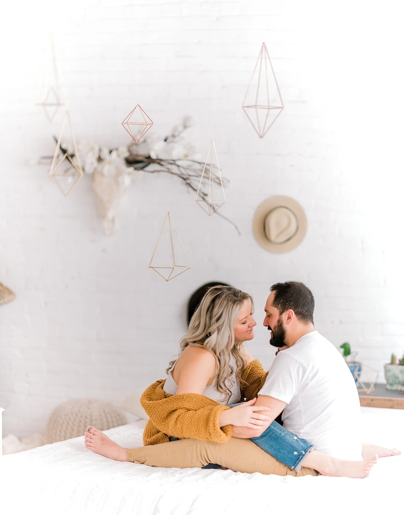 Bohemian In-Home Engagement | Barbara Rahal Photography | Edmonton Wedding Photographer | Joy Wed | Canadian Wedding Blog | Canmore Wedding Planner | Stacey Foley Design