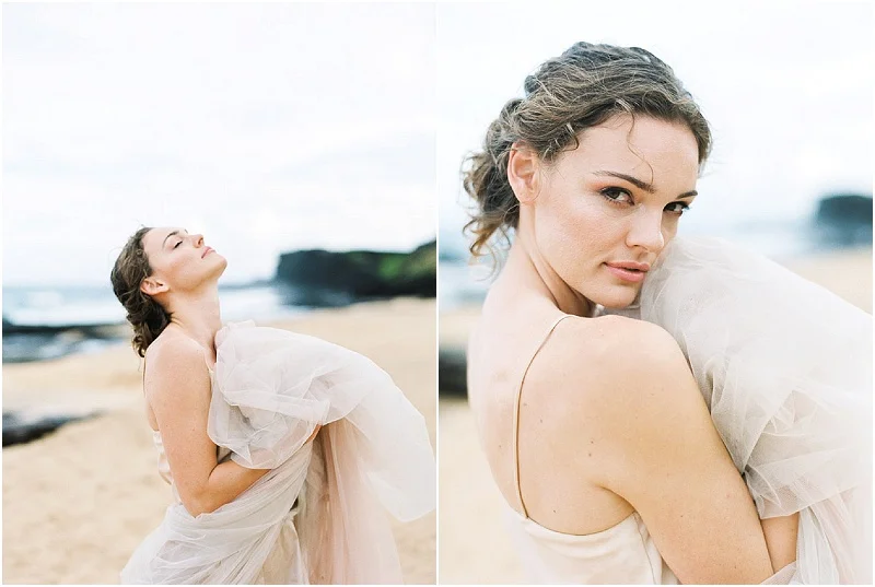 Hawaiian Bridal Inspiration | Hawaiian Wedding | Hawaiian Photographer | Beach Wedding | Sheri McMahon Photography | Joy Wed | Canadian Wedding Blog | Fine Art Wedding Blog | Neutral Wedding
