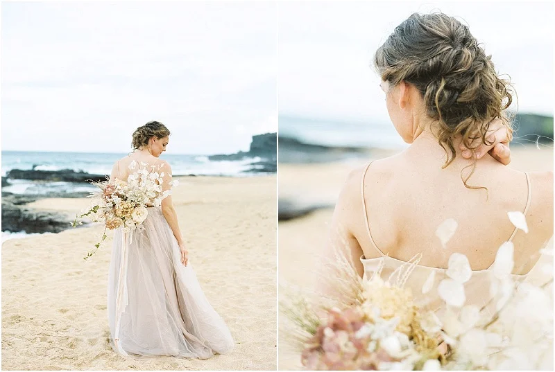 Hawaiian Bridal Inspiration | Hawaiian Wedding | Hawaiian Photographer | Beach Wedding | Sheri McMahon Photography | Joy Wed | Canadian Wedding Blog | Fine Art Wedding Blog | Neutral Wedding