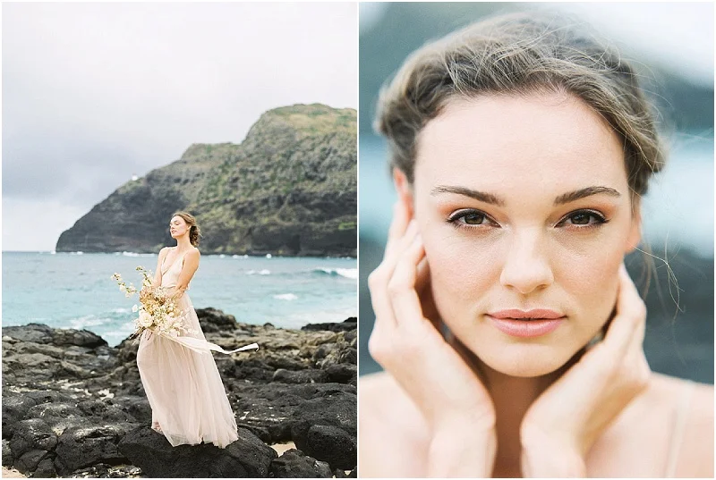 Hawaiian Bridal Inspiration | Hawaiian Wedding | Hawaiian Photographer | Beach Wedding | Sheri McMahon Photography | Joy Wed | Canadian Wedding Blog | Fine Art Wedding Blog | Neutral Wedding