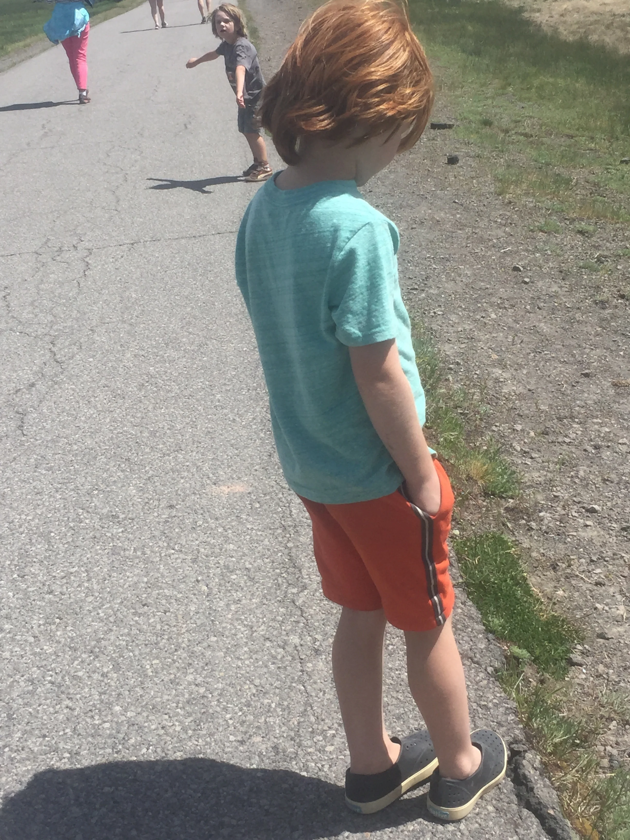 hands in pockets - a common safety precaution