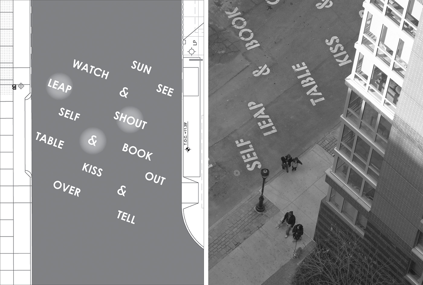 Plan (left), Murray Street at River Terrace (right)