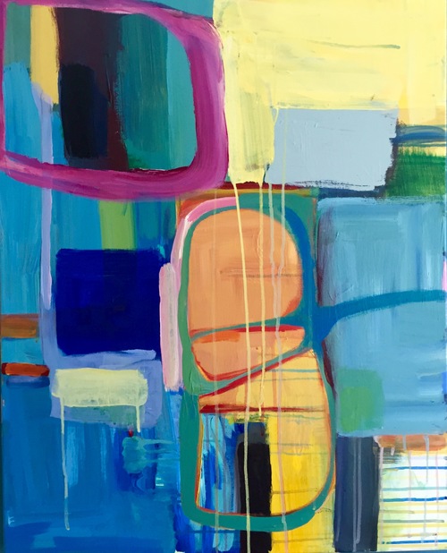 Janine Evers, it must have been implied , acrylic on canvas, 24 x 30 in