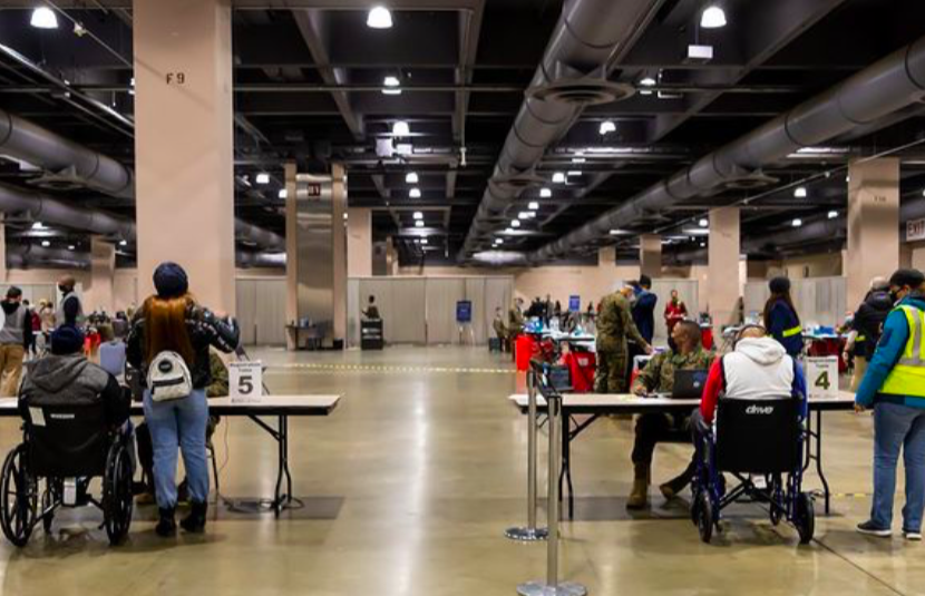 Donate a Pizza to FEMA, US Marines + US Navy members issuing vaccines at the Convention Center on April 21st