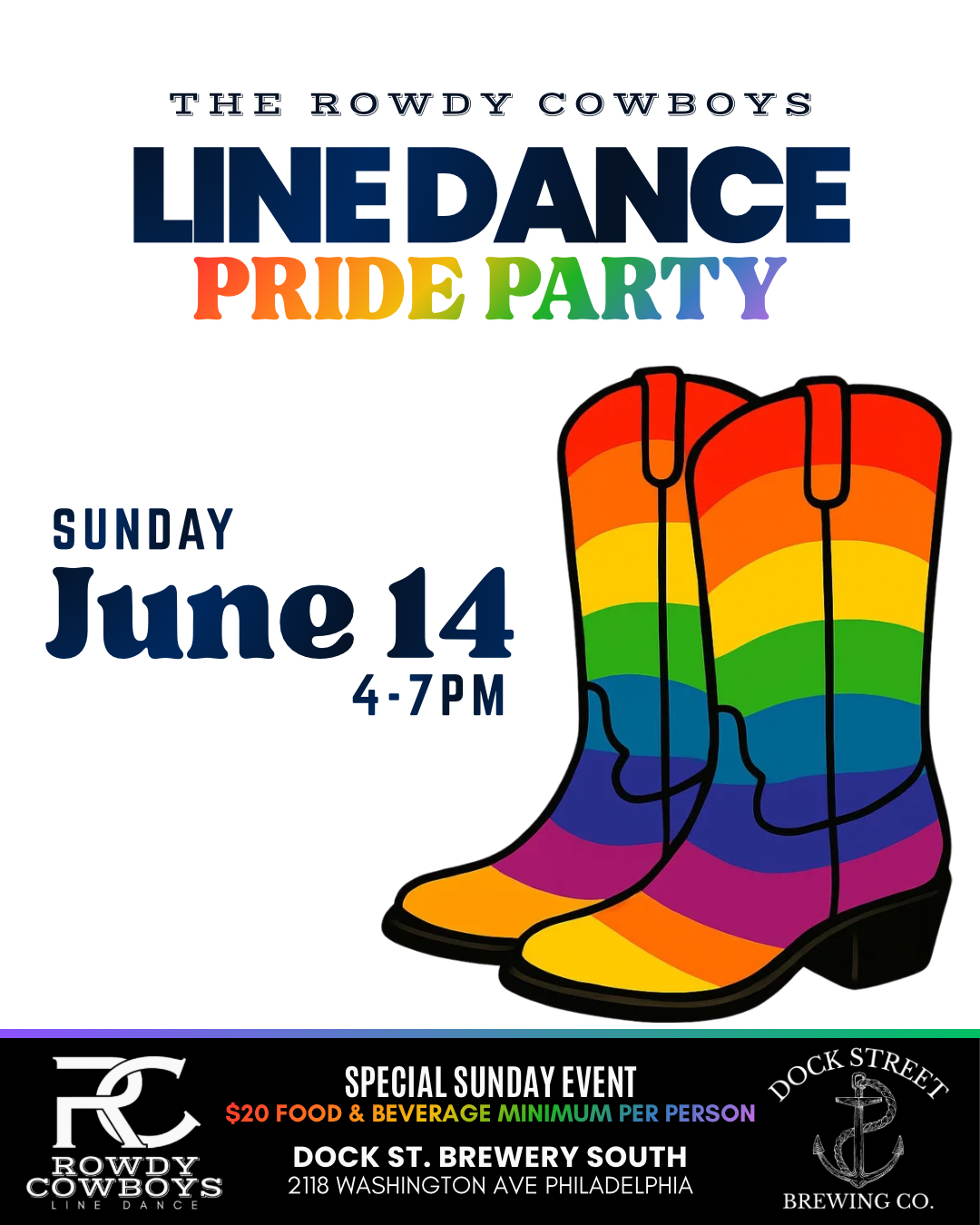 PRIDE MONTH Line Dancing with the Rowdy Cowboys!