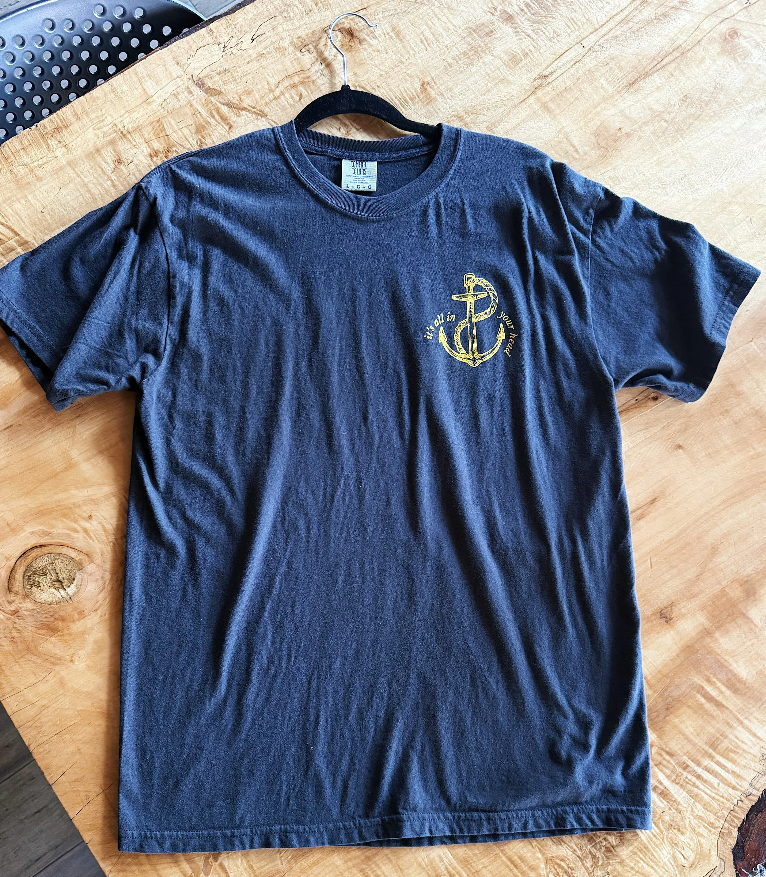 dock street logo tee black yellow front.JPG